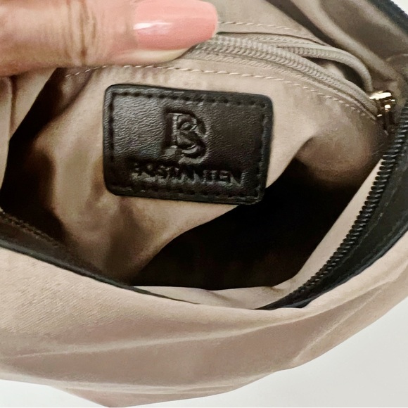 BOSTANTEN Nylon Travel Bag Cosmetics Designer Small Pouch Champagne - Picture 3 of 7